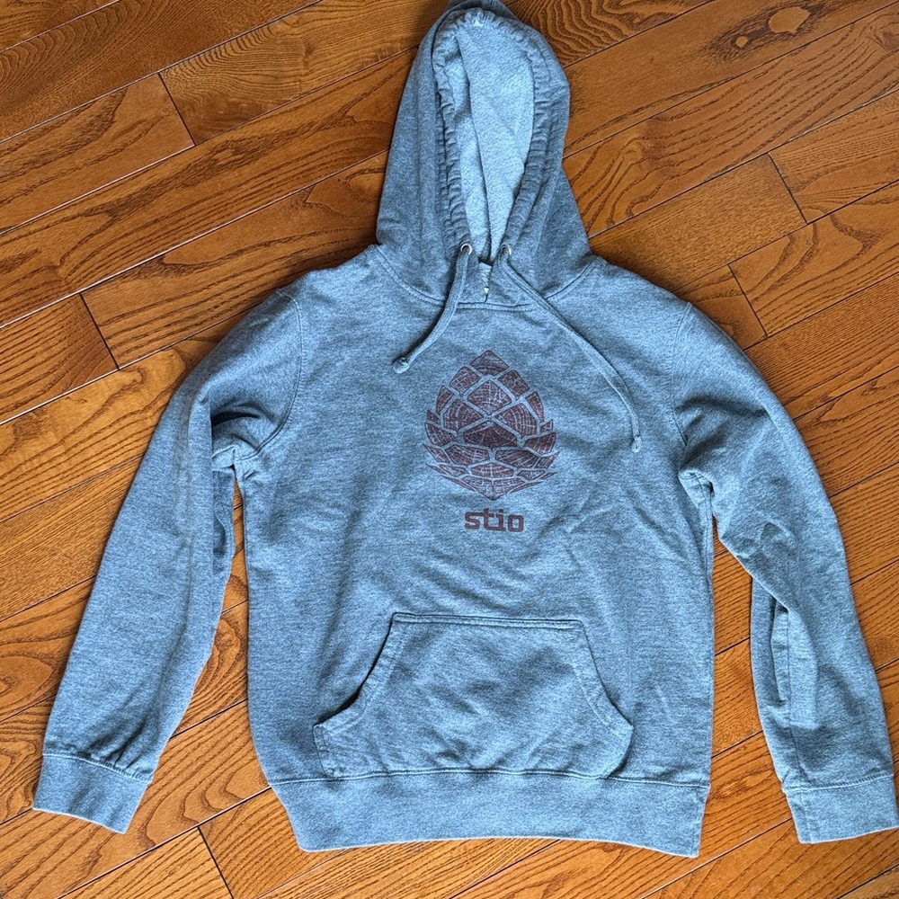 Stio Gray Hoodie with Logo